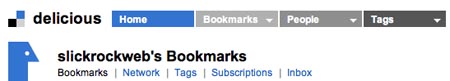 Delicious bookmark for SlickRockWeb